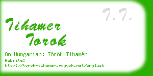 tihamer torok business card