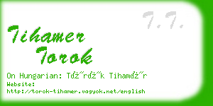 tihamer torok business card